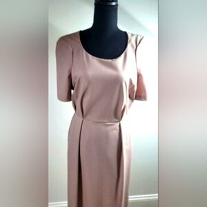 Penny Sage Wool/ Lycra Dress 100% Silk Lining Size 8